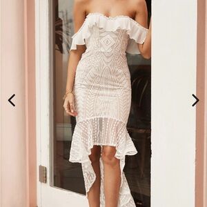 Selfie Leslie Strapless White Dress